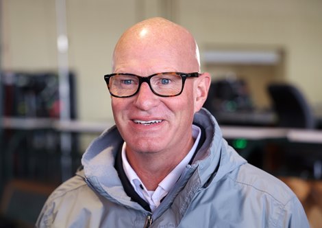 William D. Cowans, trainer of Next #6 who won the $200,000 G3 Greenwood Cup at Parx Racing in Bensalem, Pennsylvania on September 23, 2023. Photo By Bill Denver/EQUI-PHOTO