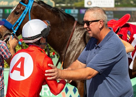 Chatalas wins the 2023 Chandelier Stakes at Santa Anita Park