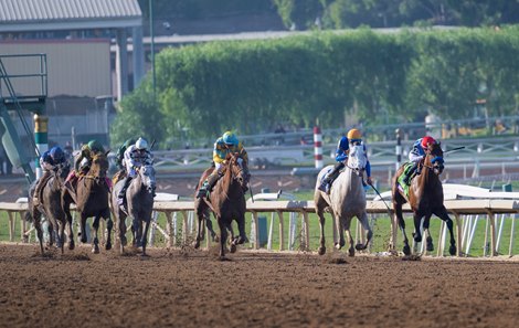 White Abarrio with Irad Ortiz, Jr. wins the Breeders’ Cup Classic (G1) at Santa Anita in Arcadia, CA on November 4, 2023.