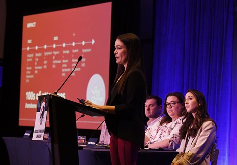 Jodie Vella-Gregory<br>
Racing’s Success Stories, The Year in Review<br>
12-6-23 RTIP Global Symposium::RTIP Global Symposium On Racing held at Ventana Canyon Resort, Wednesday December 6th, 2023 in Tucson, AZ. <br>
12-6 -23 Photo by James S. Wood www.jswoodphotography.com 520-247-9387