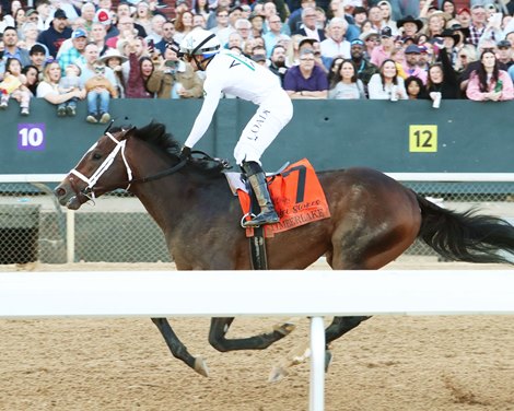 Timberlake wins the 2024 Rebel Stakes at Oaklawn Park