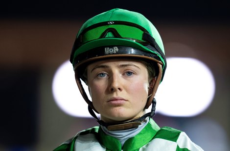 Saffie Osborne <br>
King Abdulaziz racecourse, Riyadh 23.2.24 Pic: Edward Whitaker