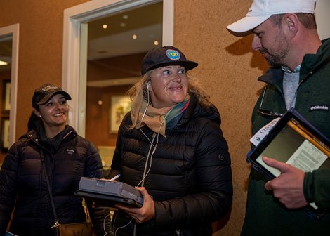 2024 Fasig-Tipton Winter Mixed Sale, Catherine Hudson signing ticket,