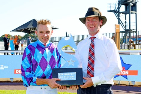 Pride Of Jenni wins the 2024 All Star Mile at Caulfield Racecourse<br>
ridden by Declan Bates and trained by Ciaron Maher Pride Of Jenni wins the 2024 All Star Mile at Caulfield Racecourse<br>
ridden by Declan Bates and trained by Ciaron Maher