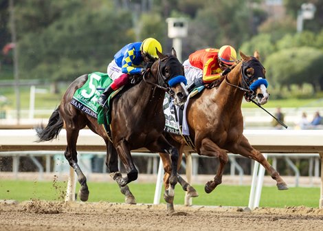 Imagination wins the San Felipe Stakes on Sunday, March 3, 2024 at Santa Anita Park