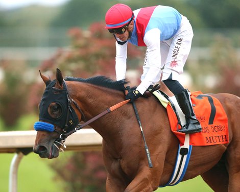 Muth won the 2024 Arkansas Derby at Oaklawn Park