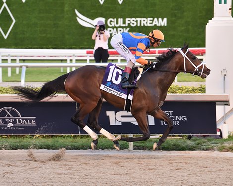 Fierceness wins the 2024 Florida Derby at Gulfstream Park