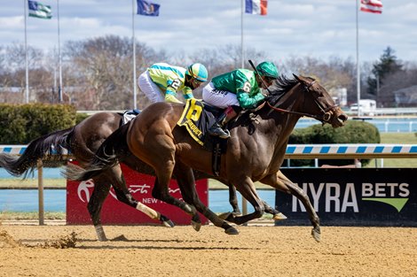 Shidabhuti wins the 2024 Distaff Stakes at Aqueduct