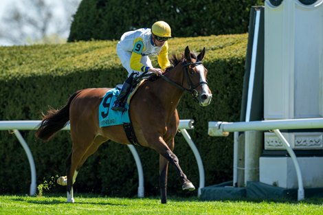 Ready for Shirl, Florent Geroux win, Keeneland Racetrack, Lexington, KY, 4-13-24, Mathea Kelley