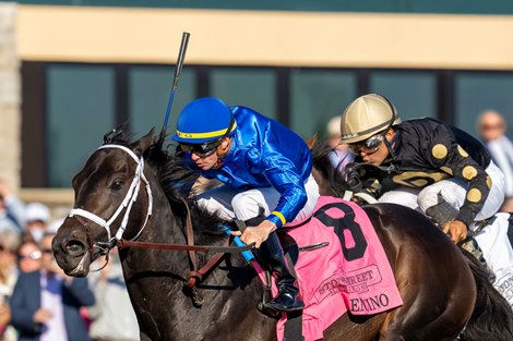 Encino and Florent Greroux win the G3 Stonestreet Lexington, Keeneland Racetrack, Lexington, KY, 4-13-24, Mathea Kelley
