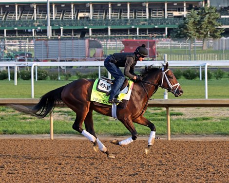 Fierceness on the track at Churchill Downs on April 28, 2024. Photo By: Chad B. Harmon