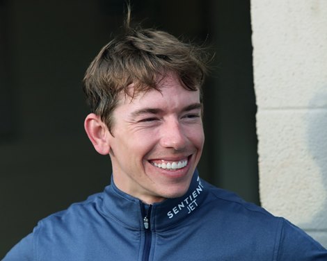 Jockey Tyler Gaffalione at Churchill Downs on April 27, 2024. Photo By: Chad B. Harmon