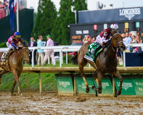 Thorpedo Anna with Brian Hernandez, Jr. wins the Oaks (G1) at Churchill Downs in Louisville, Ky., on May 3, 2024