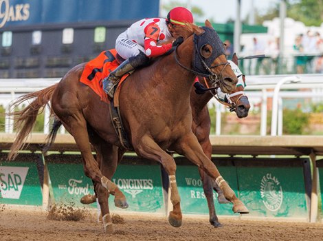 O Besos (Orb - Snuggs and Kisses by Soto) wins the St. Matthews Overnight S. at Churchill Downs on Thurby, 5.2.2024 for trainer Greg Foley and owners Bernard Racing LLC, Tagg Team Racing, West Point Thoroughbreds and Terry L. Stephens.