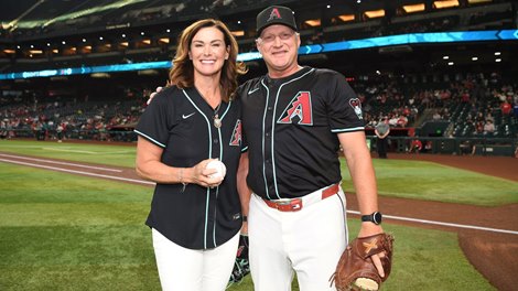 Sharilynn Gasaway with her brother-in-law and Diamondbacks assistant pitching coach Dan Carlson