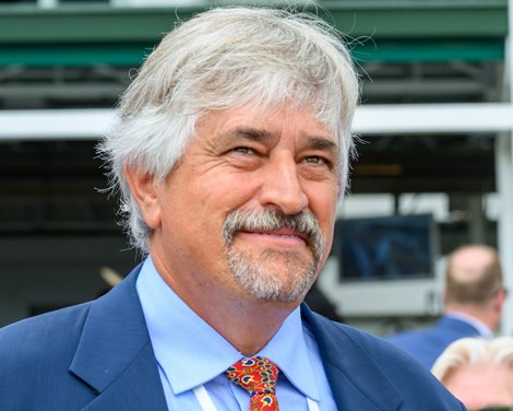 Trainer Steve Asmussen<br>
Cogburn with Irad Ortiz, Jr. wins the Twin Spires Turf Sprint (G2T) at Churchill Downs in Louisville, Ky., on May 4, 2024