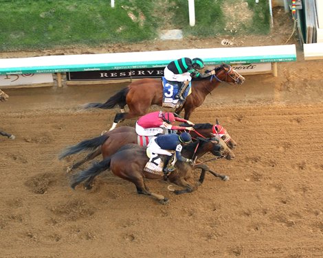 Mystik Dan (top) wins 2024 Derby from post 3. Mystik Dan (top) wins 2024 Derby from post 3.