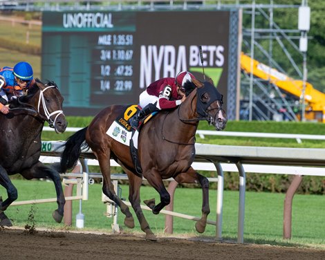 Dornoch wins the 2024 Belmont Stakes at Saratoga Race Course