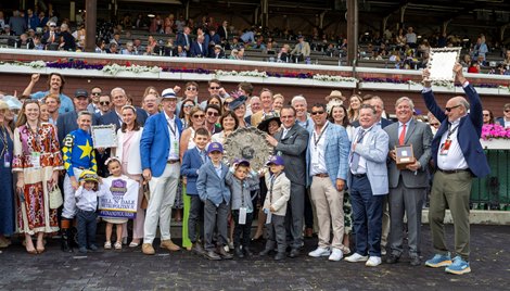 National Treasure with Flavien Prat wins the Hill ’n’ Dale Metropolitan (G1) at Saratoga during the Belmont Stakes Festival in Saratoga Springs, NY, on June 8, 2024.