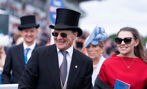 Aidan O&#39;Brien after City of Troy&#39;s win in the Derby<br>
Epsom 1.6.24 Pic: Edward Whitaker