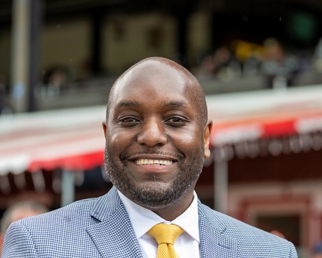 Najja Thompson With NY Thoroughbred Breeders on New York Showcase as part of the Belmont Stakes Festival at Saratoga in Saratoga Springs, NY., on June 9, 2024.