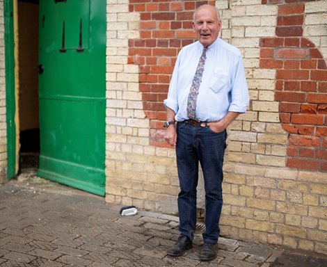 Sir Mark Prescott at Heath House<br>
Newmarket 27.6.24 Pic: Edward Whitaker