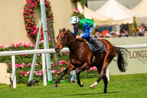 Rashabar and Billy Loughname win the G2 Coventry Stakes Royal Ascot, Ascot, UK, June 18th, 2024, Mathea Kelley