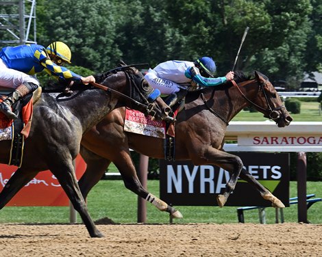 Book'em Danno wins the 2024 Woody Stephens Stakes at Saratoga Race Course