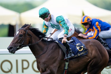 Porta Fortuna (Tom Marquand) wins the Coronation Stakes<br>
Ascot 21.6.24 Pic: Edward Whitaker