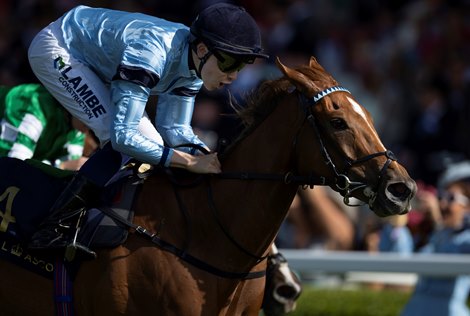 Soprano and Billy Loughnane winning the Sandringham Stakes. <br>
Royal Ascot day 4.<br>
Photo: Patrick McCann/Racing Post<br>
21.06.2024