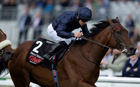 Henri Matisse and Wayne Lordan winning the Gr.2 GAIN Railway Stakes.<br>
The Curragh.<br>
Photo: Patrick McCann/Racing Post<br>
29.06.2024
