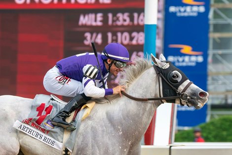 Arthur's Ride and Junior Alvarado win the G1 Whitney Stake, Saratoga Racecourse, Saratoga Springs, NY, Aug 3, 2024, Javier Molina