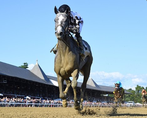 Sterling Silver wins the 2024 Johnstone Mile Handicap at Saratoga Race Course