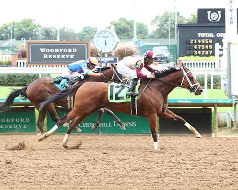 Miss Justify wins the 2024 Seneca Overnight Stakes at Churchill Downs