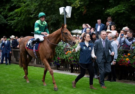 Ryan Moore and Whistlejacket after the July Stakes<br>
Newmarket 11.7.24 Pic: Edward Whitaker