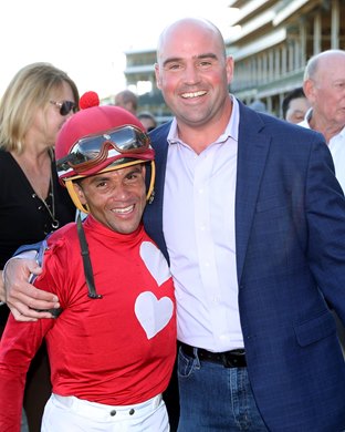 Jonathan's Way wins the 2024 Iroquois Stakes at Churchill Downs. (Philip Bauer and Joel Rosario)