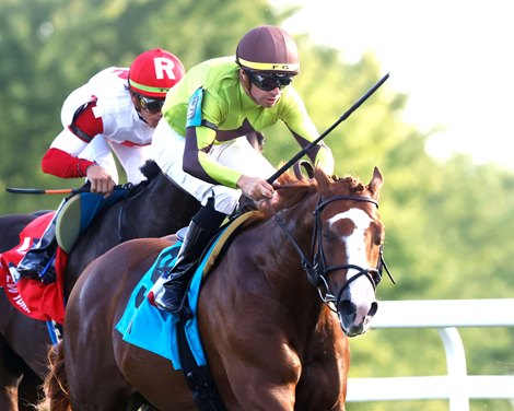 Chasing Liberty Wins 2024 National Thoroughbred League Juvenile Sprint Stakes at Kentucky Downs