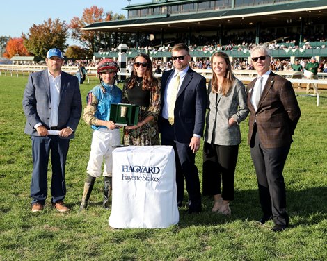 Hit Show wins the 2024 Fayette Stakes at Keeneland