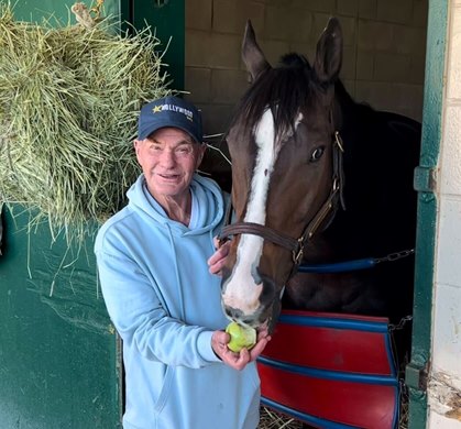 Isivunguvungu with his former South African-based trainer Peter Muscutt at the Breeders’ Cup