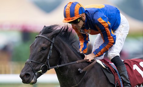 Camille Pissarro (Christophe Soumillon) wins the Prix Jean-Luc Lagardere Longchamp 6.10.24 Pic: Edward Whitaker