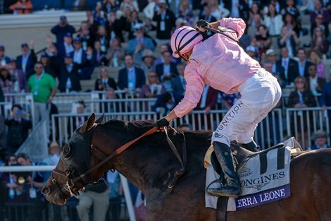 Sierra Leone and Flavien Prat win the Breeders’ Cup Classic (G1) at Del Mar Thoroughbred Club in Del Mar, CA on November 2, 2024.