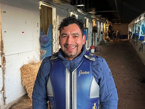 Trainer Juan Munoz Cano at his Churchill Downs barn