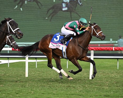 Be Your Best wins the 2025 Pegasus World Cup Filly and Mare Turf Invitational Stakes at Gulfstream Park