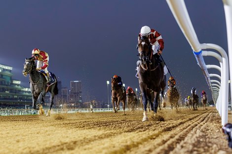 Golden Vekoma wins the 2025 UAE 2000 Guineas at Meydan Racecourse