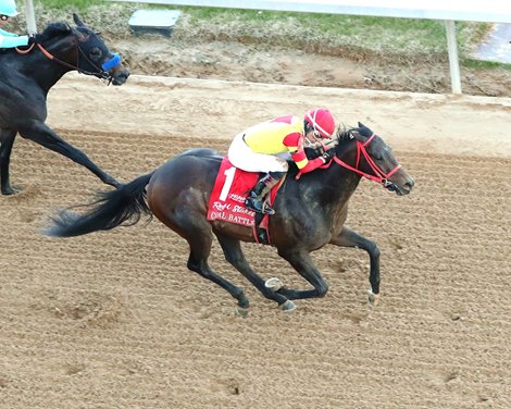 Coal Battle wins the 2025 Rebel Stakes at Oaklawn Park