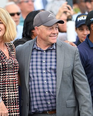 Burnham Square wins the 2025 Holy Bull Stakes at Gulfstream Park Ian Wilkes