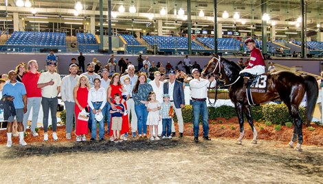 2/15/2025 - Magnitude with Ben Curtis aboard wins the 53rd running of the Grade II $500,000 Risen Star Stakes at Fair Grounds.