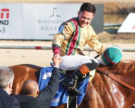 American Promise wins the 2025 Virginia Derby at Colonial Downs