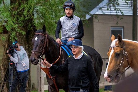 Trainer Bob Baffert brings Derby entrant Rodriguez to the track for exercise before Saturday’s 151st running of the Kentucky Derby at Churchill Downs Wednesday April. 30, 2025 in Louisville, Kentucky   Photo by Skip Dickstein