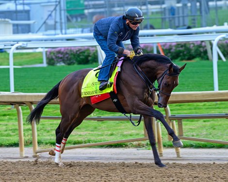 Burnham Square with Brian Hernandez Jr. working.<br>
Training and feature shoots at Churchill Downs on April 26, 2025. Burnham Square with Brian Hernandez Jr. working.<br>
Training and feature shoots at Churchill Downs on April 26, 2025.
